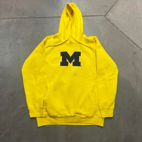 Y2K embroidered Genuine yellow michigan wolverines hoodie‎ - Picture 1 of 5
